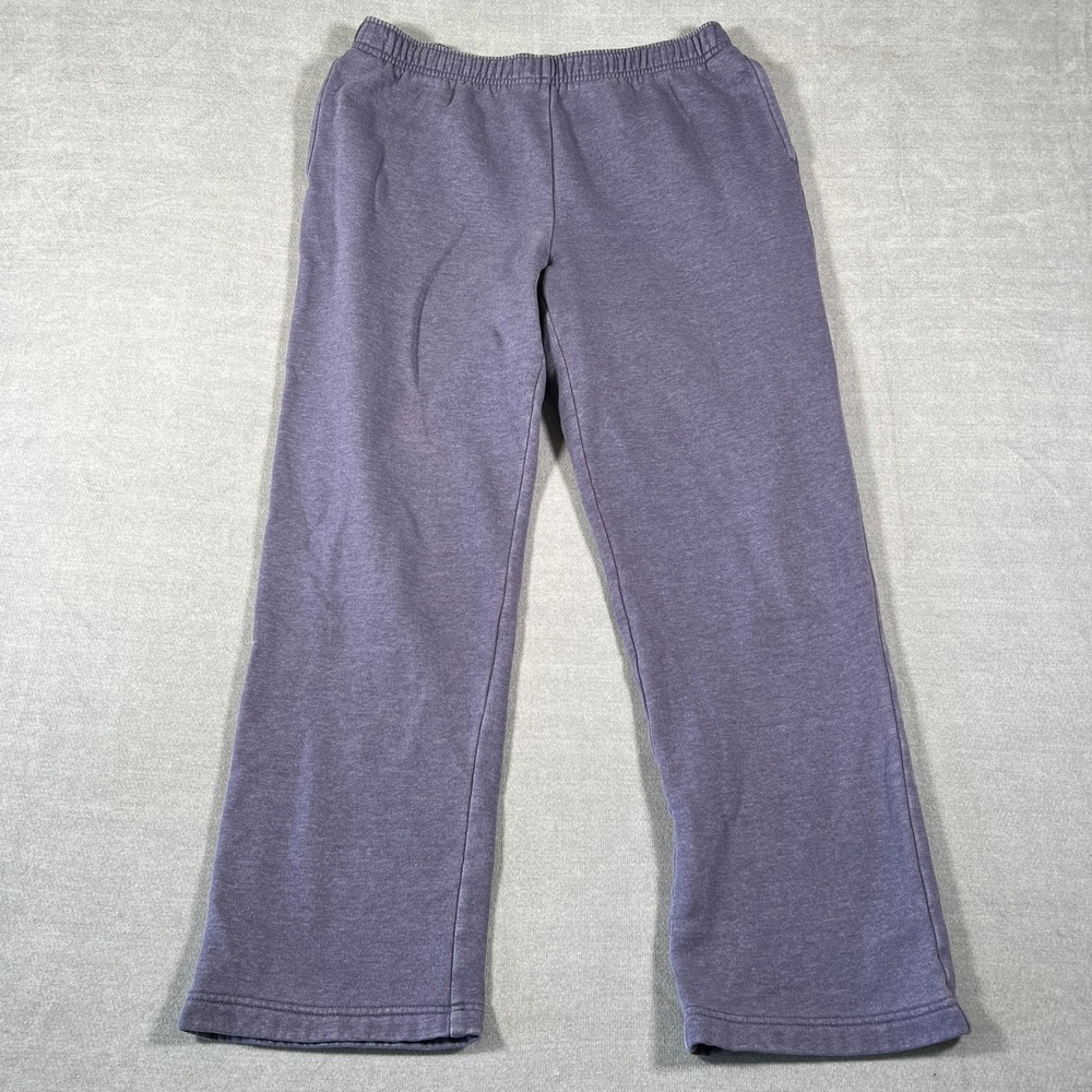 Karen Scott Sport Fleece Straight Mid Rise Sweatpants Women Medium Purple Cotton